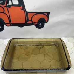 Pyrex Casserole Dish 232 11 X 7 Amber Glass