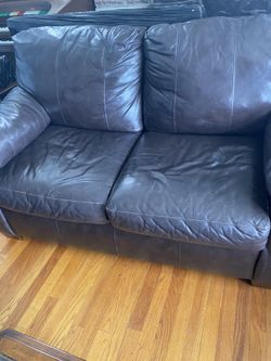 Leather Couch And Loveseat Used But Very Comfortable