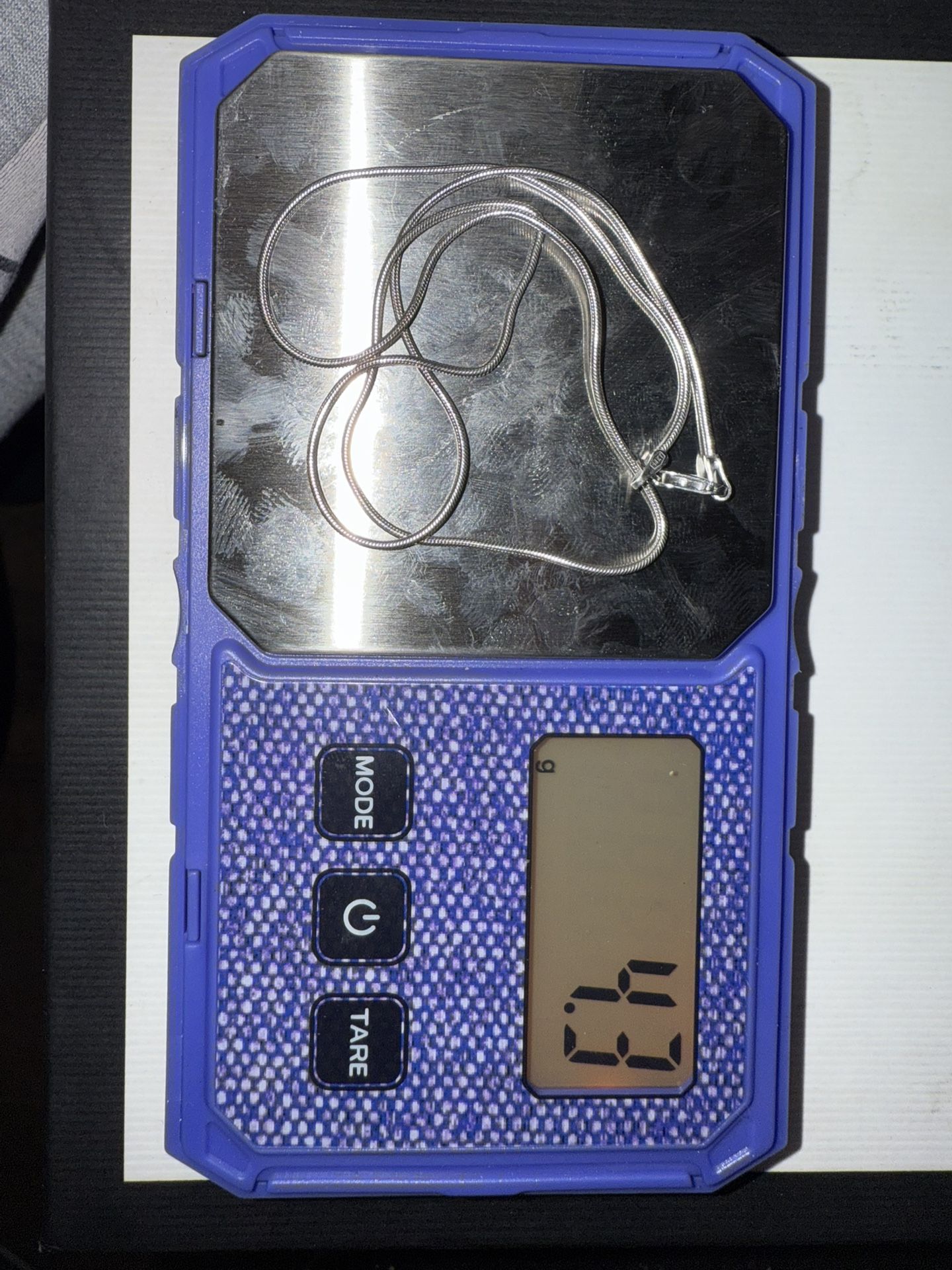 14k White Gold 18” Chain