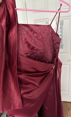 maroon girls formal dress