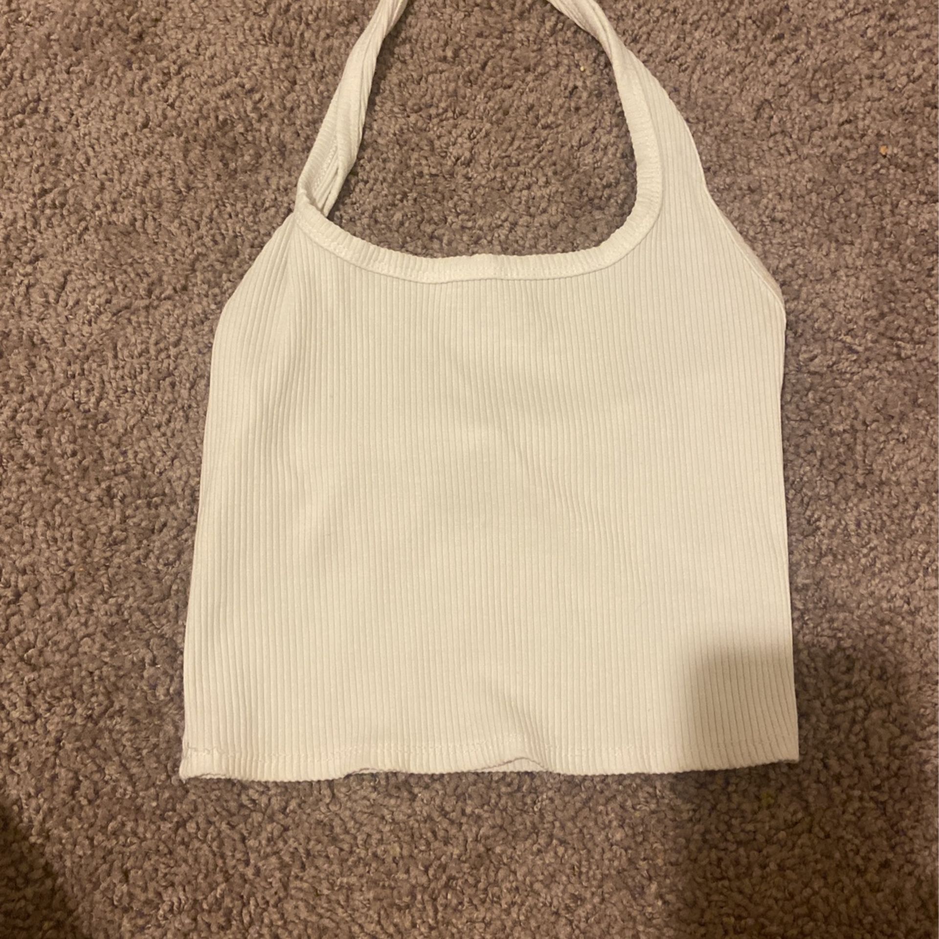 White Halter Top