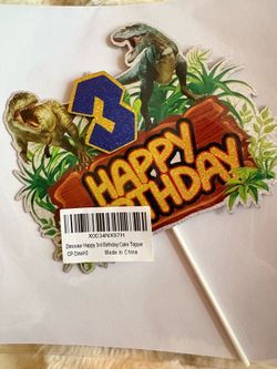 Dinosaur Cake topper