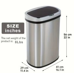 Cesto de basura con sensor de acero inoxidable (nuevo en su caja)