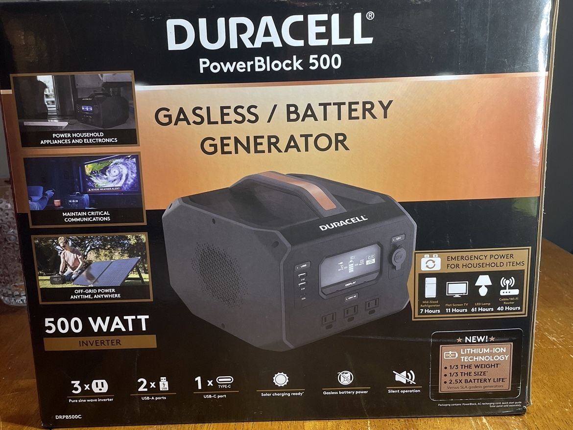 Duracell Power Block 500 Generator
