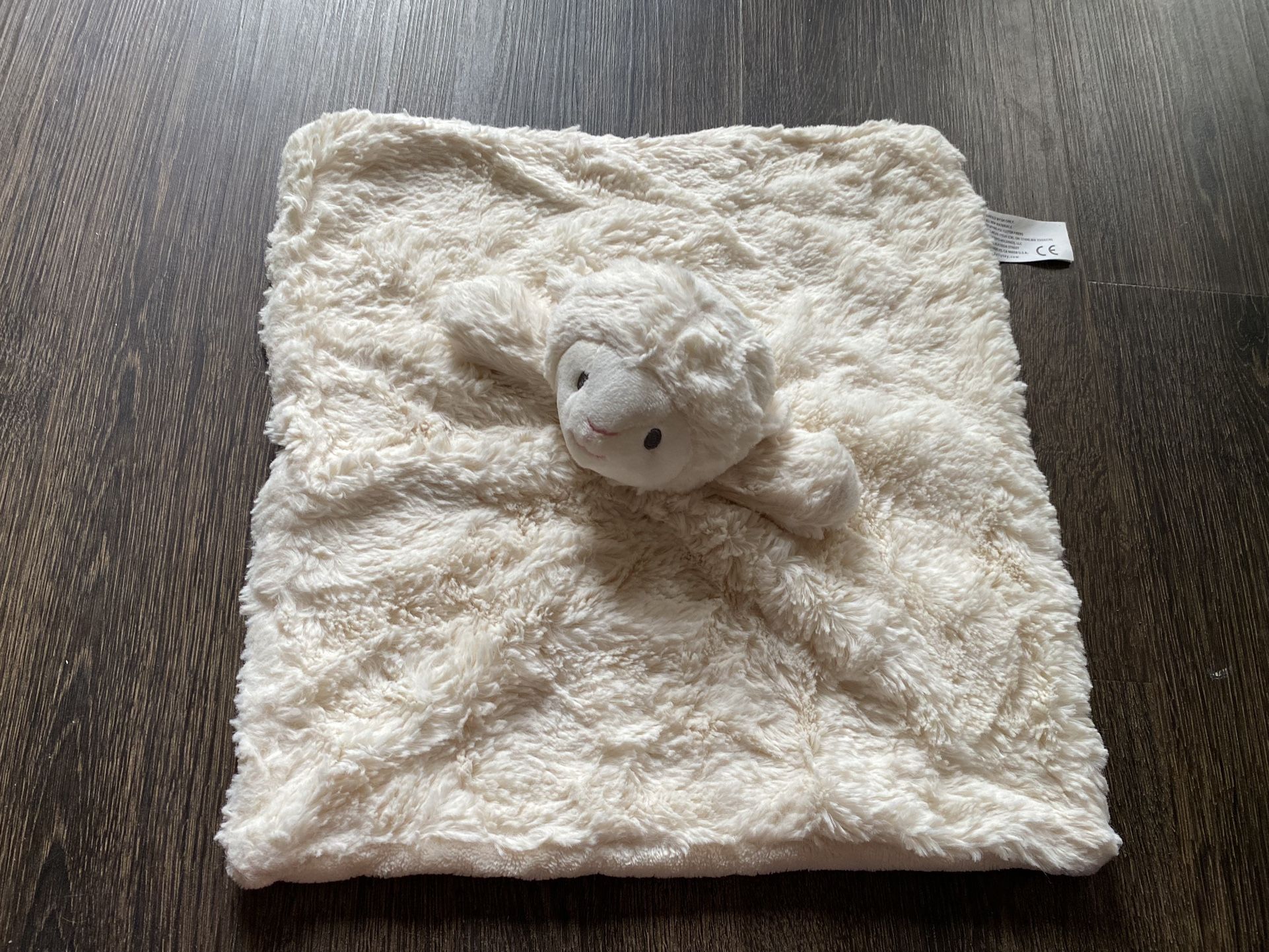 KellyToy Baby Lovey Plush Lamb Sheep Security Blanket Cream Ivory Rattles