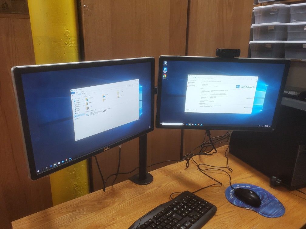 DUO MONITORS SET WITH STAND AND ALL CABLES