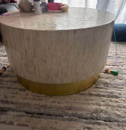 Accent gold coffee table