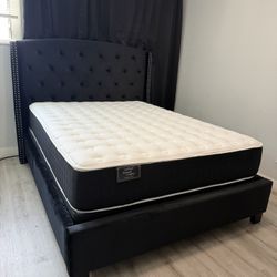 New In Box Queen  Bed Frame With Mattress (Read Description Below)