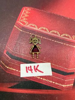 14K Solid Gold Girl 🧒 Pendant For Wedding