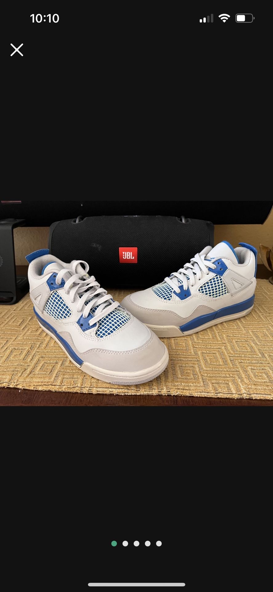 Rare Brand New Nike Air Jordan Retro 12 Military Blue Kids Size 1 Youth, Dodger Blue, Not Supreme, Travis Scott, Union