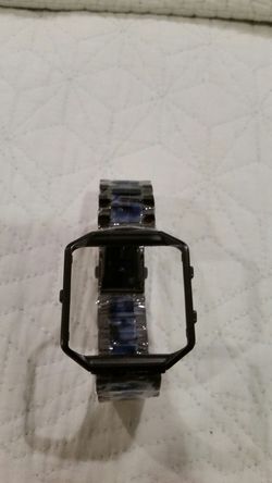 Fit bit blaze stainless steel band with frame.