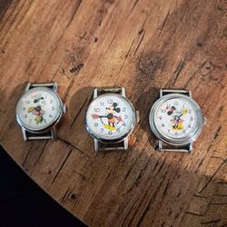 Micky Mouse Watches All Three  150.00 Firm