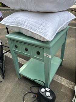 Large green side table