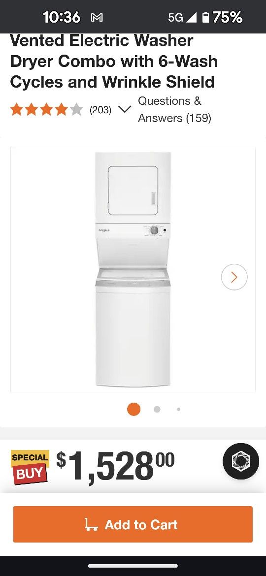 Washer And Dryer Stackable LIKE NEW. DELIVERY 🚚 AVAILABLE.