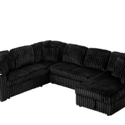 Pullout Sectional With Storage Chaise 
