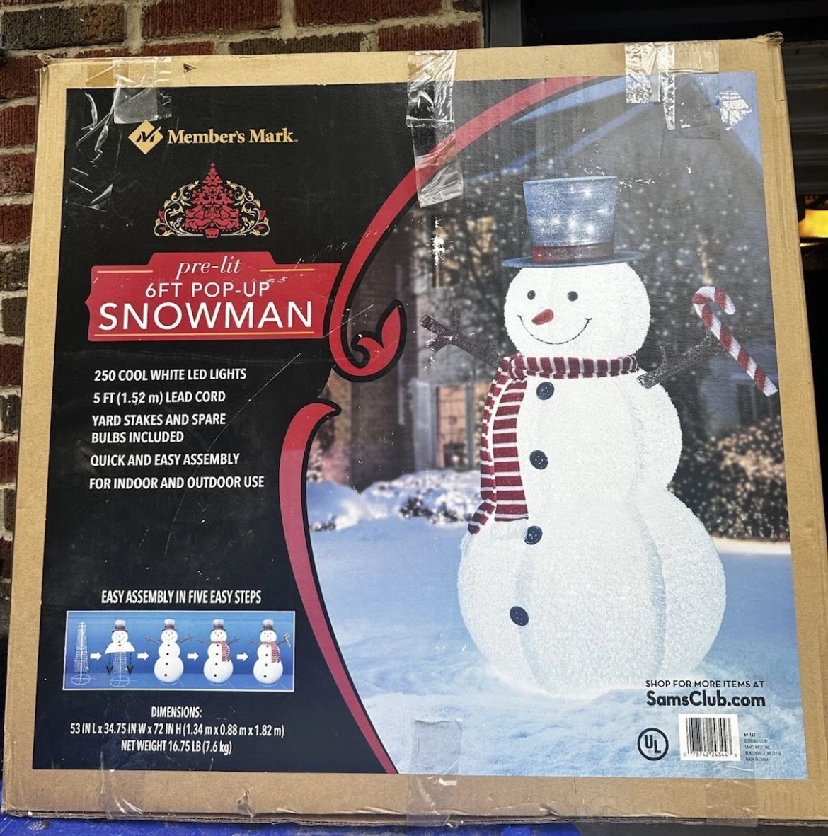 Large 6ft Snowman Decoration