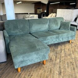 Delivery Available green sectional sofa couch