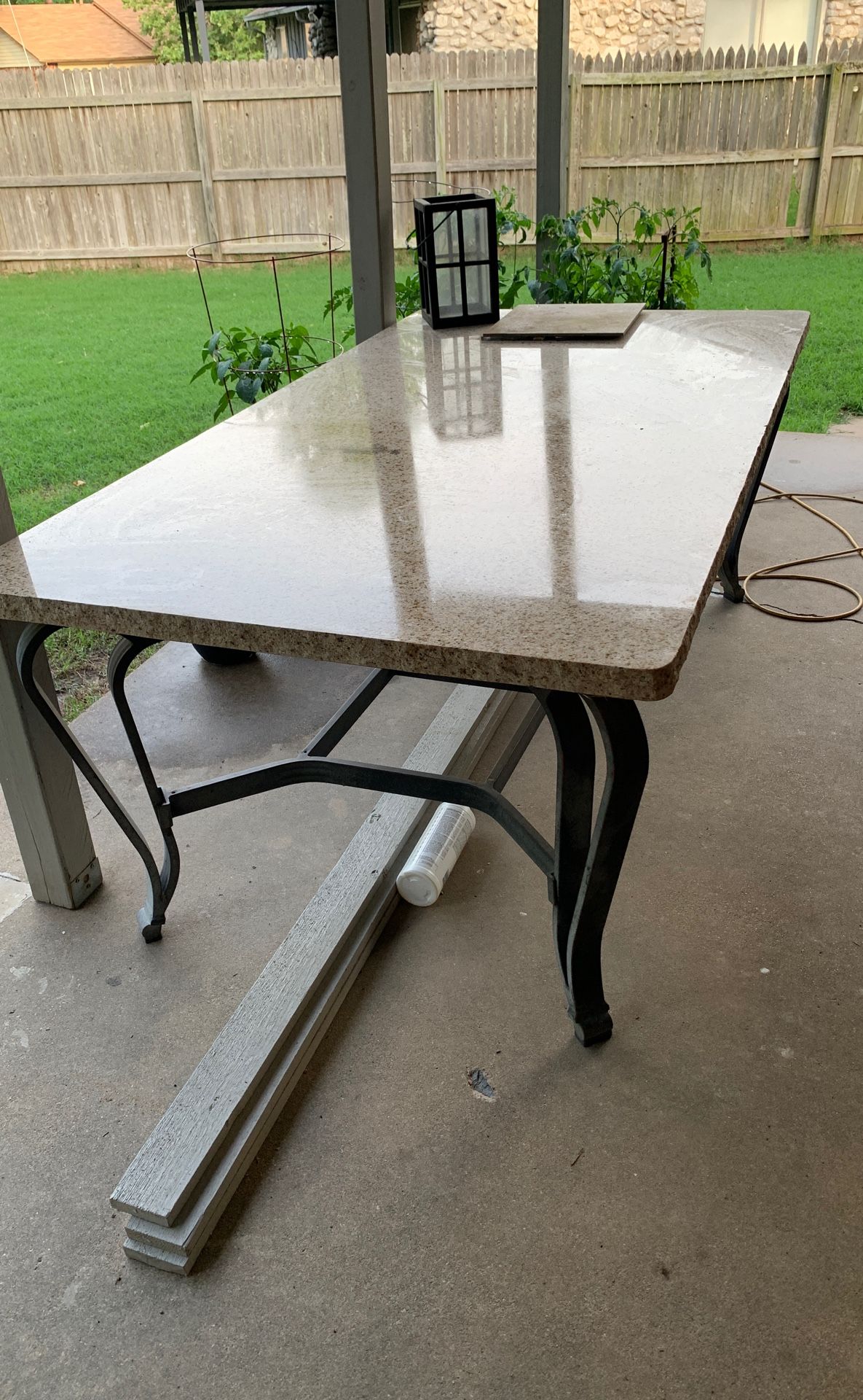 Nice granite table with 6 chairs