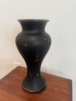 Ashley Furniture Nidra 11" Black Brown Metal Decorative Vase