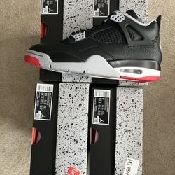 Air Jordan 4 Bred Reimagined Brand New DS Sz 9, 10, 10, 11