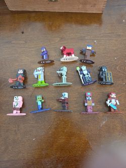 Minecraft metal figurines $15 obo