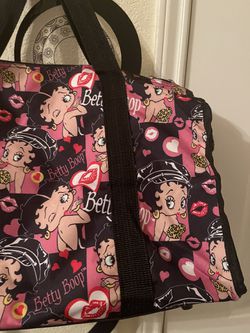 Betty Boop pink large duffel travel tote bag retro womens bag new gym bag