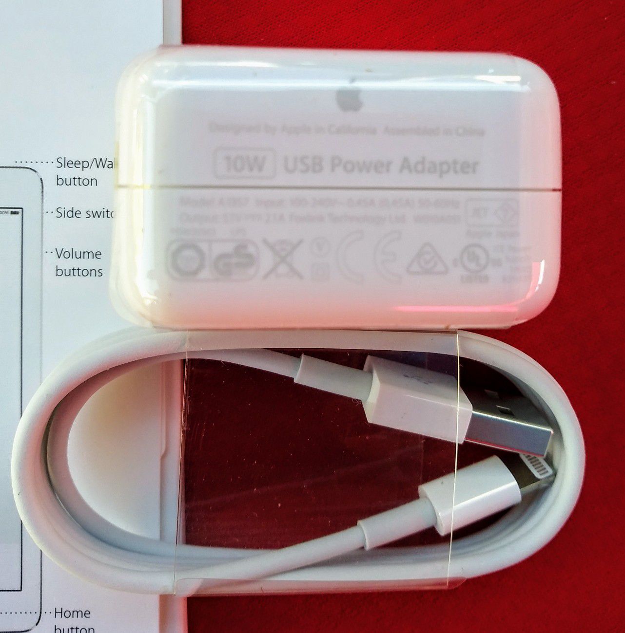 ORIGINAL Apple charger for iphone, iPad air, airpods. Check Description FIRST