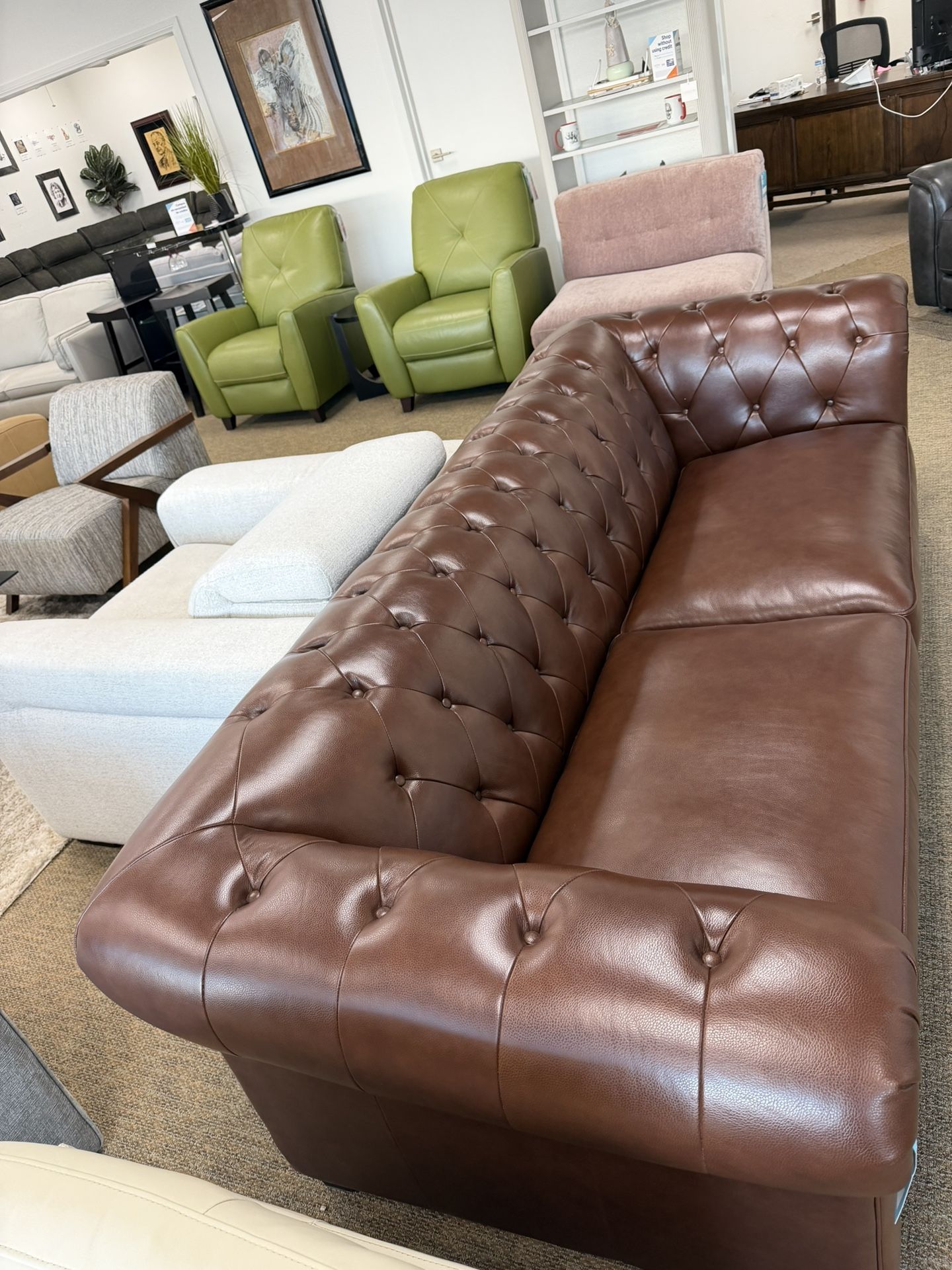 Top grain Leather Sofa-Zoe -zero down Payment 