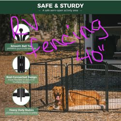Rv Fencing 40” Dog Puppy / Kennel Run / Playpen