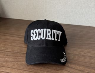 Security Hat Officer Guard Baseball Cap Adjustable Black Hat Headwear