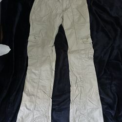 Hollister Cargo Pants (W23 Regular) — Khaki & Gray