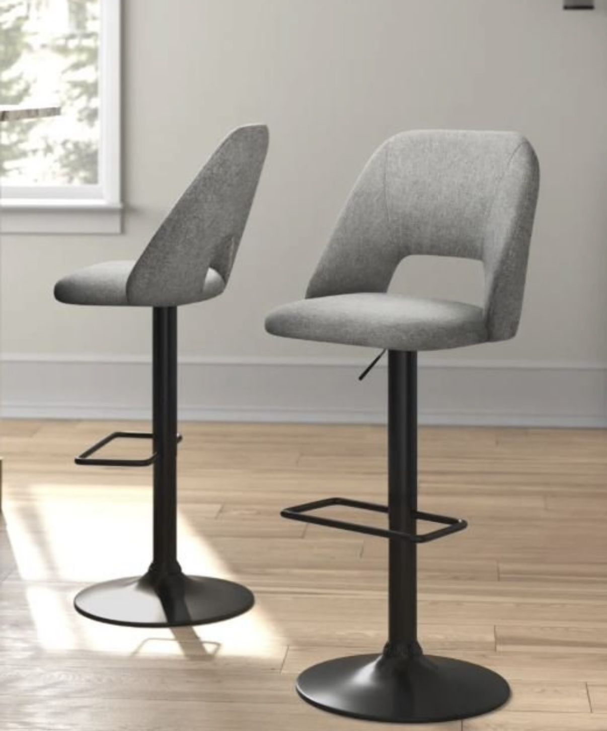 Bridgette Swivel Adjustable Height Bar Stools