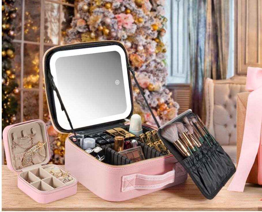 Extrel Gent Makeup Travel Case With Mirror LED Light