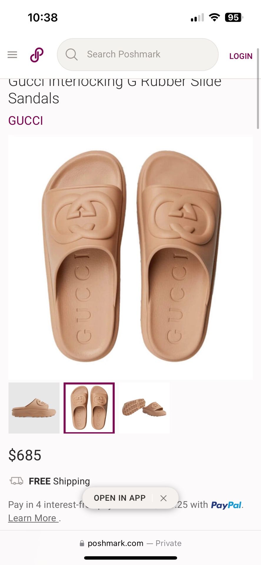 Gucci Sandals , Beige