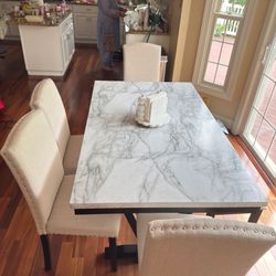 Dinning Table, 4 Chairs And A Bench