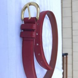 Coach genuine Red leather strap belt size Medium / 32