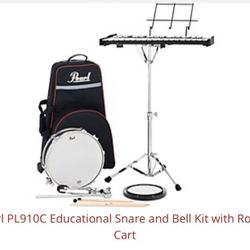 Percussion Instrument Set With Rolling Cart 