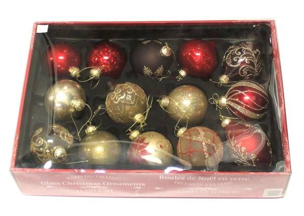 Kirkland Hand Decorated Glass Christmas Ornaments (14 Pack)