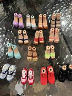 Bratz Doll Shoes Lot of 14 Pairs Pumps Sandals Chunky Sneakers Mixed Styles