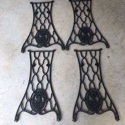 set of 4 Antique Singer Sewing machine legs