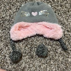 Girl’s toddler cat beanie toboggan.