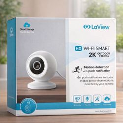 🌼2K HD WiFi Security Camera – Outdoor Smart Cam with Motion Alerts & 2-Way Audio
