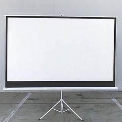 (NEW) $60 Tripod Stand 100” Projector Screen 16:9 Ratio Projection Home Theater Movie 87x49” View Area 