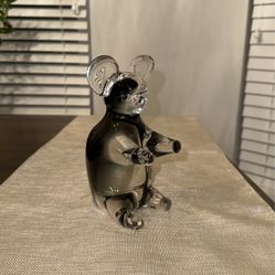 Vintage Glass Koala Animal Sculpture 