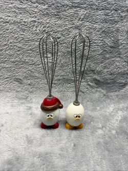 Pair of grumpy egg beaters