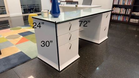 SOLID WOOD OFFICE DESK WITH DRAWERS - delivery is negotiable