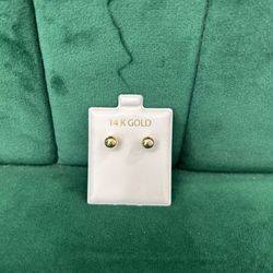 14k Ball Earring 