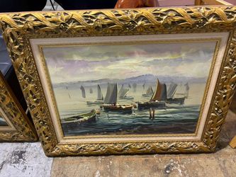 Italian Art Frames With Artist Certification On The Back