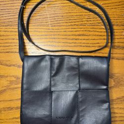 Kendall & Kylie Black Leather Shoulder Bag