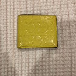 Used Mens Salvatore Ferragamo Wallet. Canary Yellow 